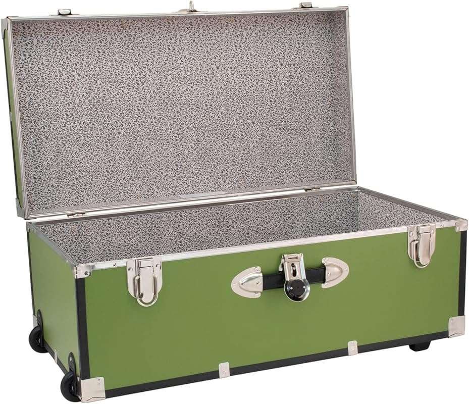 Seward Explorer 30-Inch Olive Grove Trunk with Wheels and Lock for Tra
