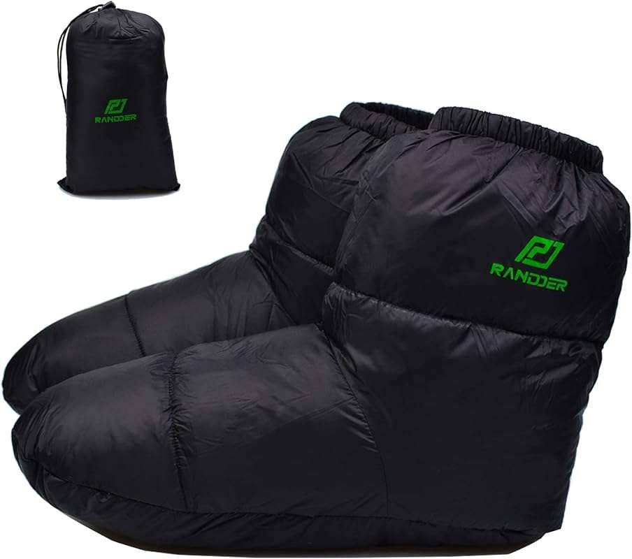 Ultralight Down Booties: Warm Sleeping Socks for Men & Women, Cozy Cam