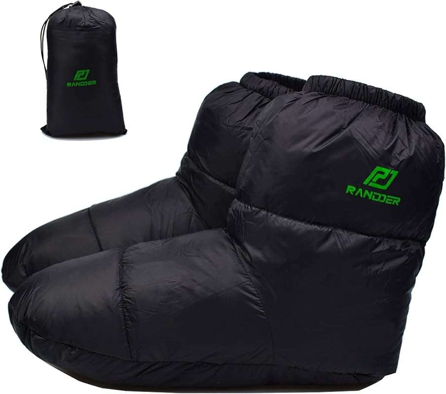Ultralight Down Booties: Warm Sleeping Socks for Men & Women, Cozy Cam