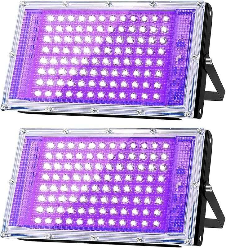 Glostars 100W Powerful LED UV Black Light Spotlight, IP66 Waterproof 3