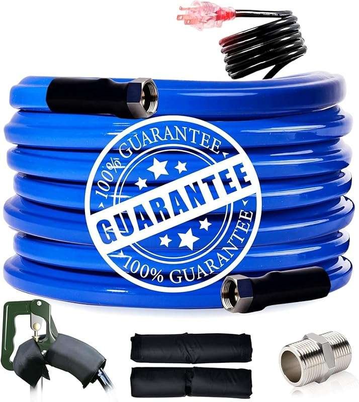 30FT Heated RV Water Hose for Extreme -45°F Freeze Protection, Electri