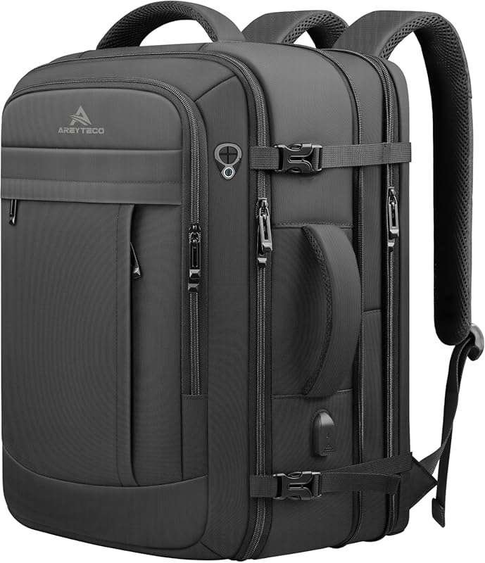Travel Backpack, 50L Expandable Extra Large Laptop Backpack, Carry On