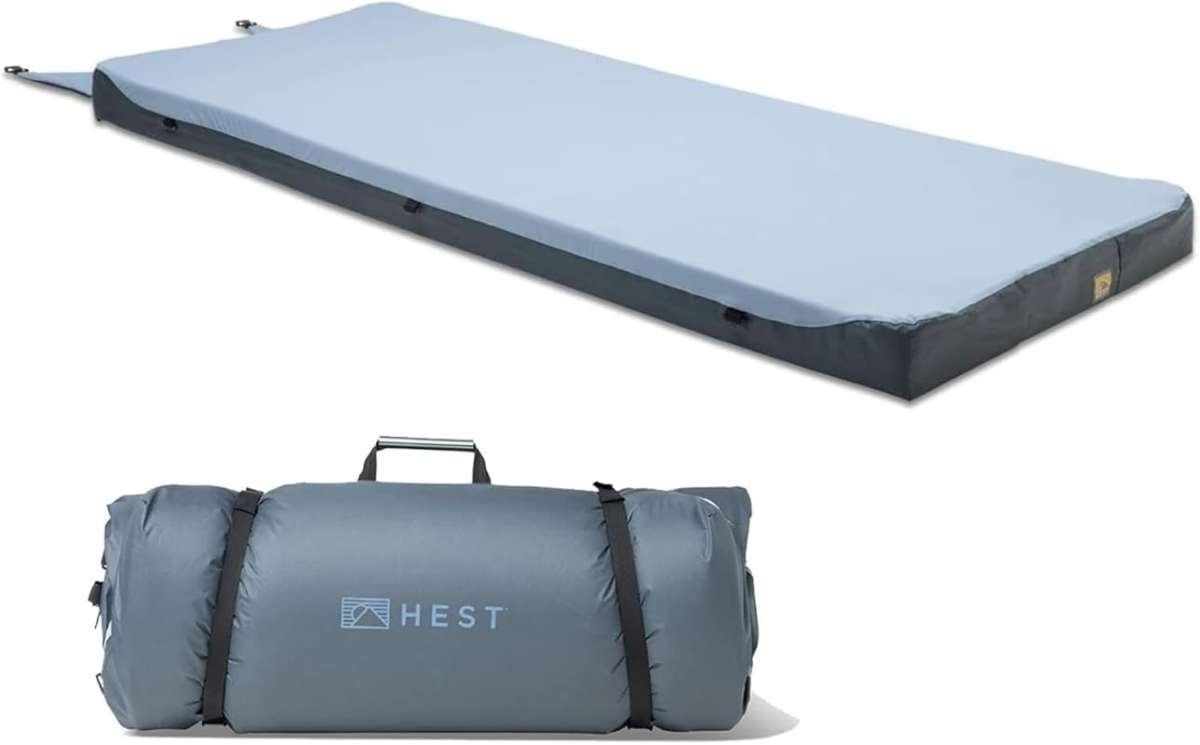 HEST Foamy Camping Mattress Pad: Dual-Layer Memory Foam, Portable Roll