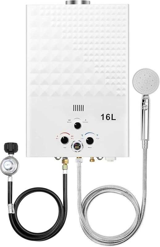 Outdoor Portable Propane Tankless Water Heater, 4.21 GPM Instant Hot W