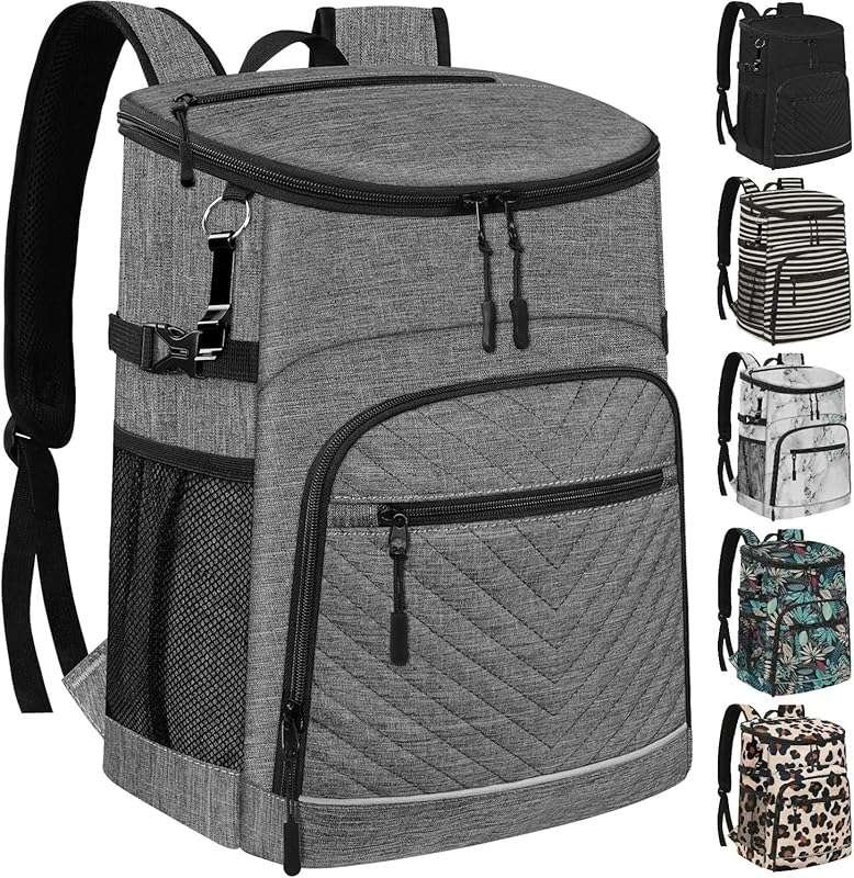 Large Capacity Insulated Leakproof Backpack Cooler (30/45 Cans), Water