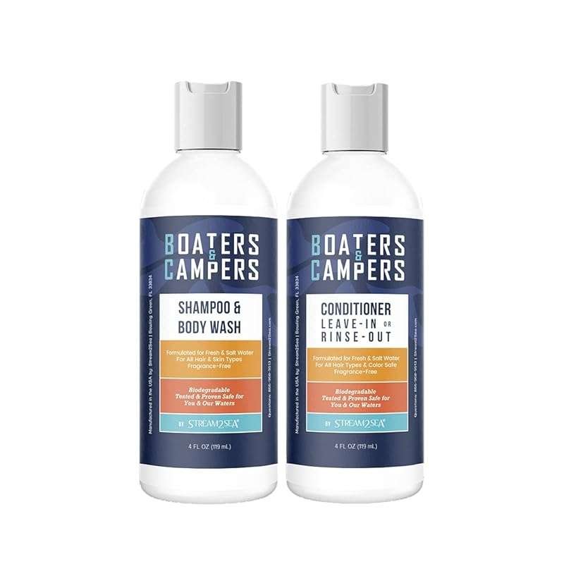 STREAM 2 SEA Boaters & Campers Hair Care: Reef Safe, Fragrance-Free, A