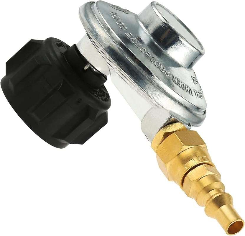 QCC1 Propane Regulator, 1/4" Quick Connect Adapter Plug for 5-40lb Tan