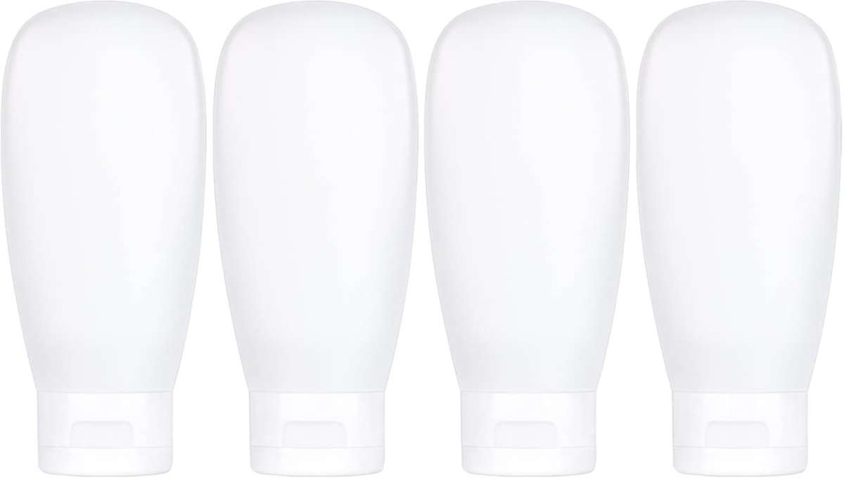 TSA Approved 4 Pack Silicone Travel Bottles for Toiletries, Leak-Proof
