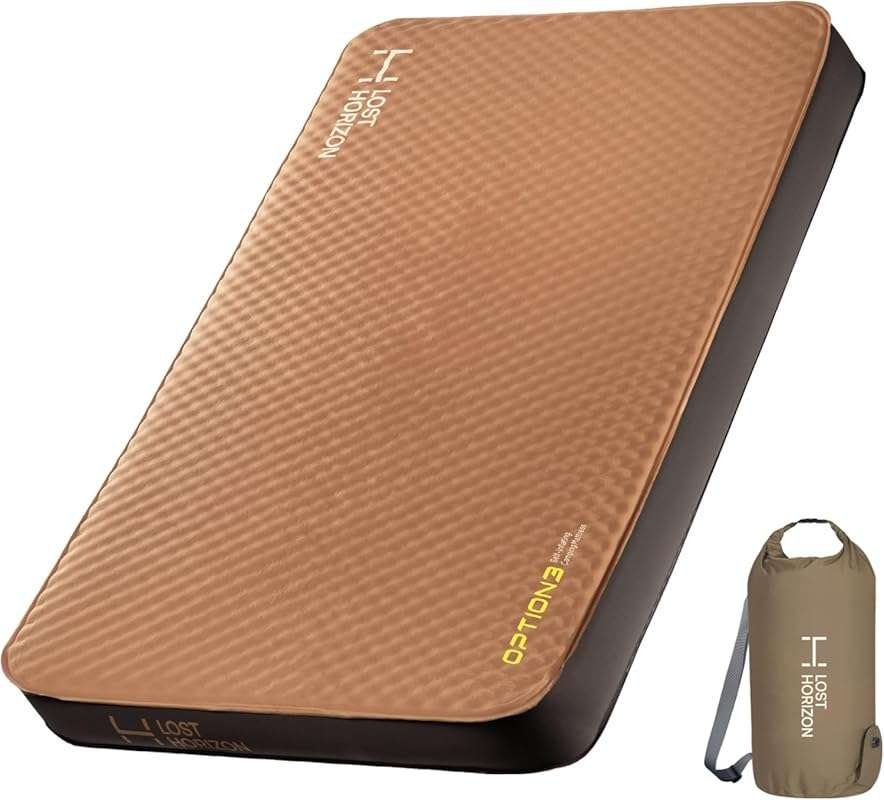 LOSTHORIZON Air & Foam Camping Mattress, Self-Inflating Sleeping Pad, 