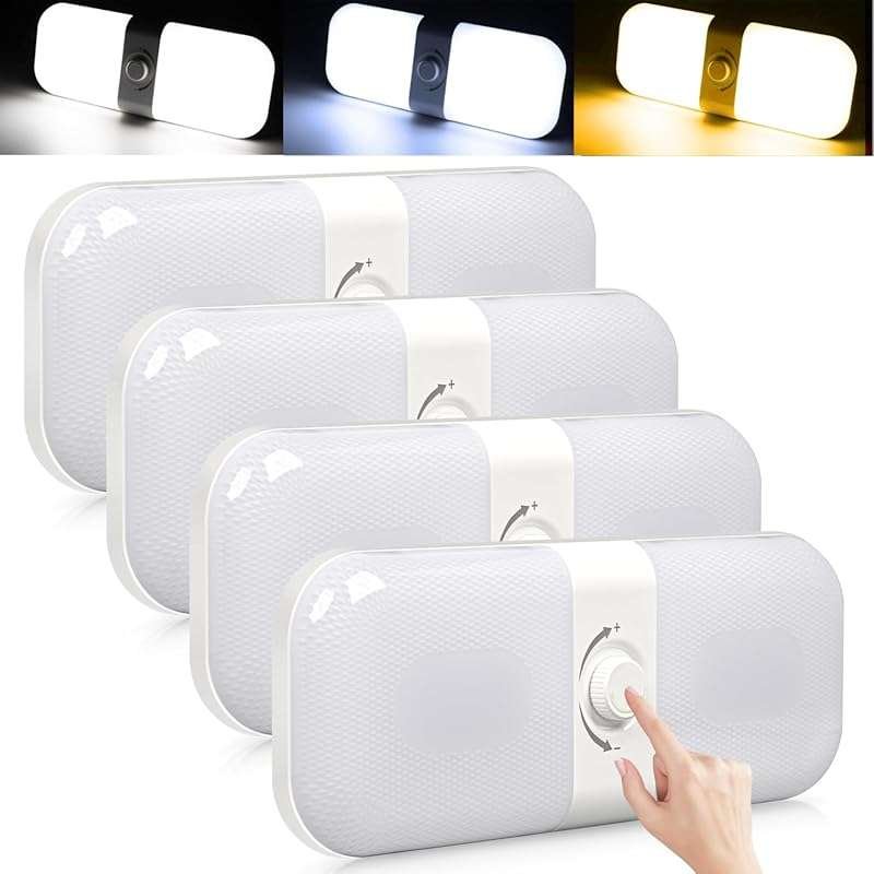 CT CAPETRONIX Dimmable 12V RV Interior LED Dome Light with Switch, 170