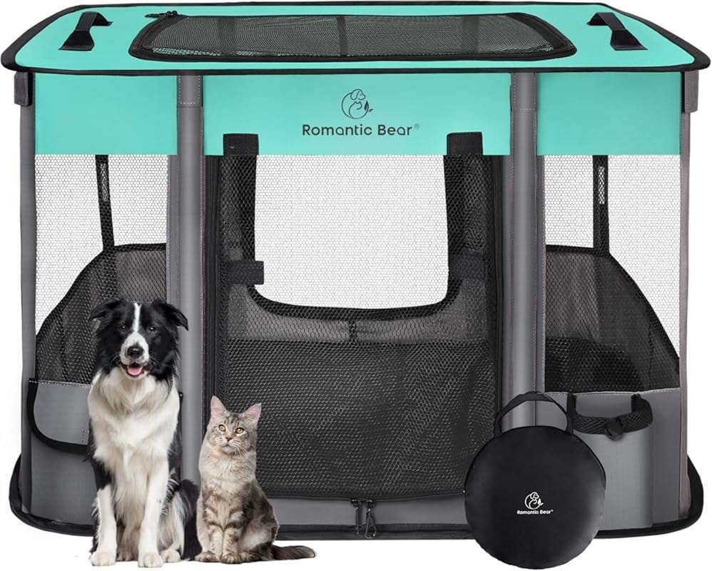 Foldable Pet Playpen for Small Animals: Portable, water-resistant tent