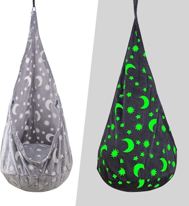 Kids Pod Swing Seat: Sensory Hanging Hammock Chair with PVC Inflatable