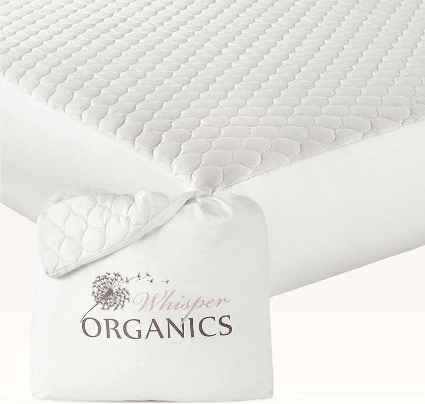 Twin Organic Cotton Mattress Pad & Protector: Breathable, Cooling, 300