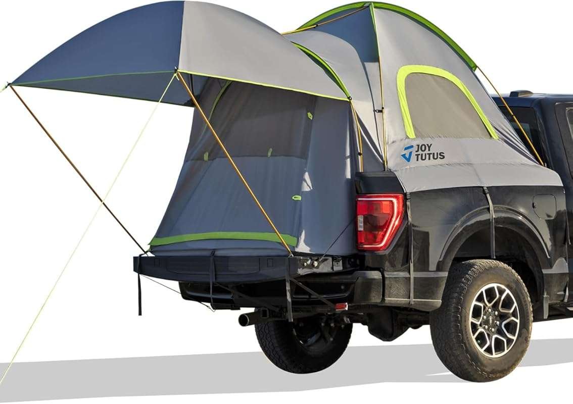 JOYTUTUS 6.5ft Pickup Truck Tent with Removable Awning, 2-Person Water