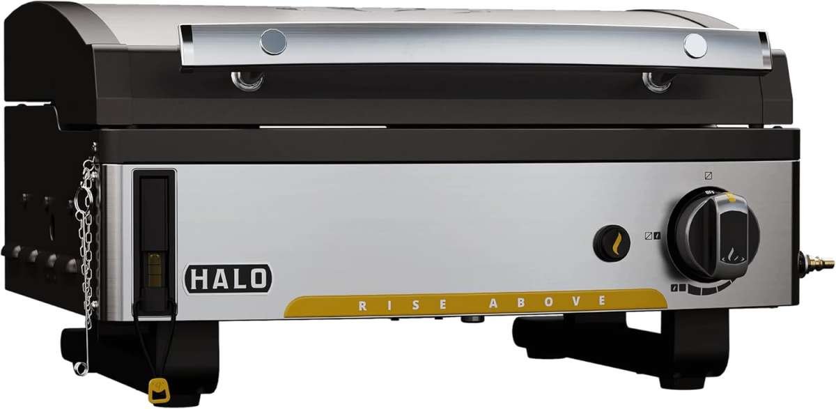 HALO Elite1B Outdoor Propane Gas Griddle, 284 Sq. In. Wind-Proof Porta