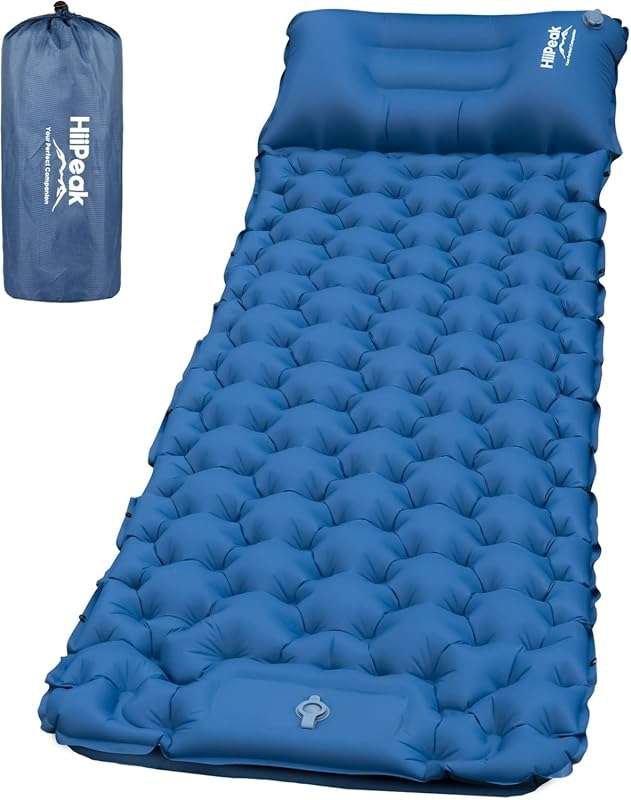 HiiPeak Ultralight Inflatable Sleeping Mat with Built-in Foot Pump and
