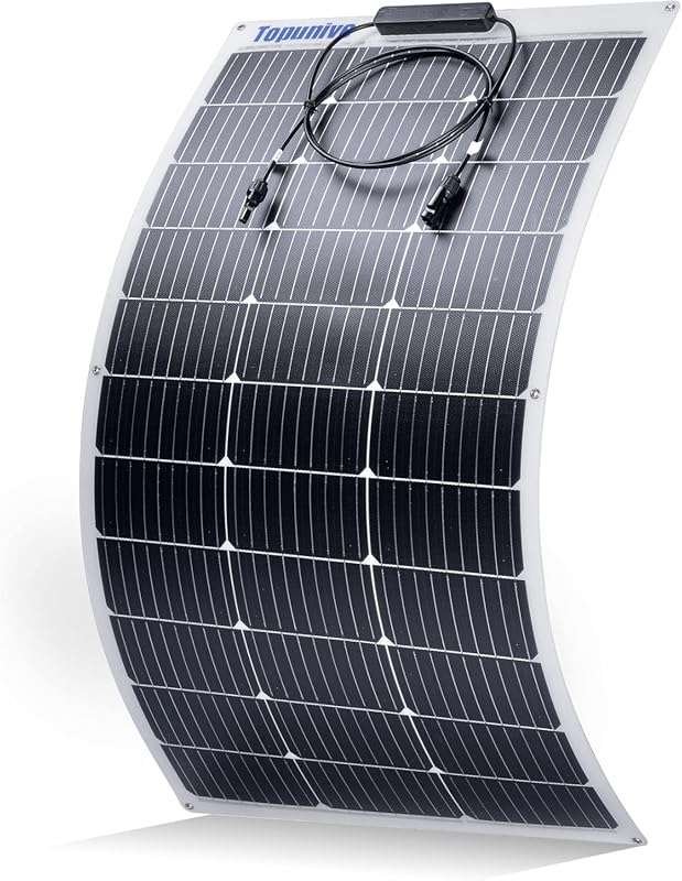 100W 12V Flexible Monocrystalline Solar Panel, Semi-Flexible for RV, M