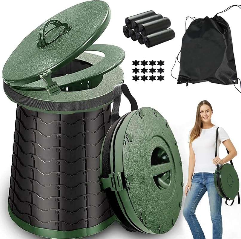 ALEVMOOM XXL Portable Toilet for Camping, 880lb Capacity, 19.7