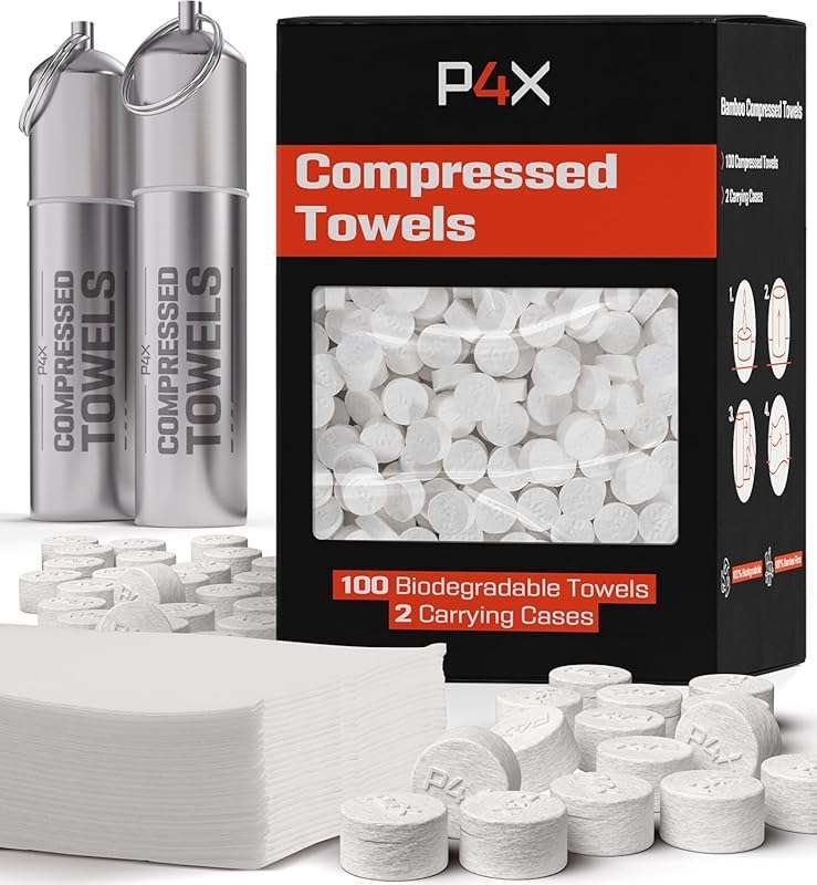 Compressed Bamboo Toilet Paper Tablets for Camping, Hiking, Travel - D