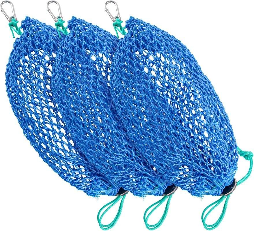 Mesh Bait Bags with Rubber Locker for Crawfish, Minnow, Lobster, Fishi