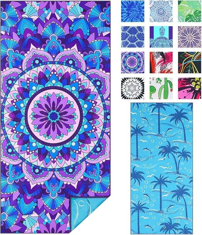 Microfiber Sand Free Oversized Beach Towel: Thin, Quick Dry, Super Abs