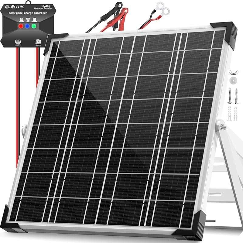 Voltset 12V 20W Solar Panel Kit: Waterproof Trickle Charger with Smart