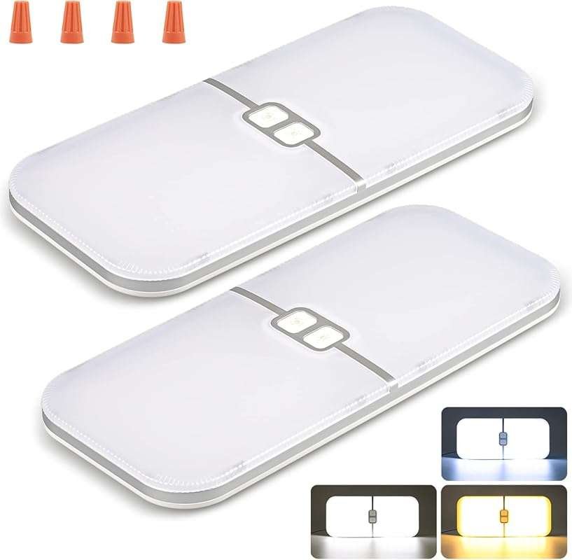 CT CAPETRONIX 12V Dimmable RV LED Interior Ceiling Lights: 3 Color Dom
