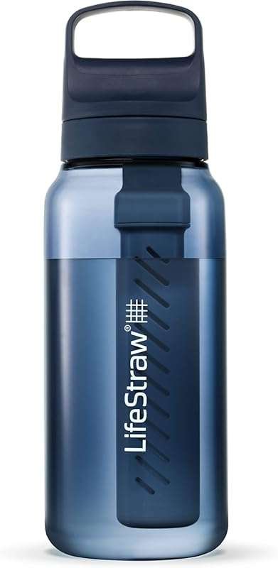 LifeStraw Go Series 1L Water Filter Bottle: Removes Bacteria, Parasite