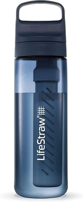 LifeStraw Go Series 22oz Water Filter Bottle: Removes Bacteria, Parasi