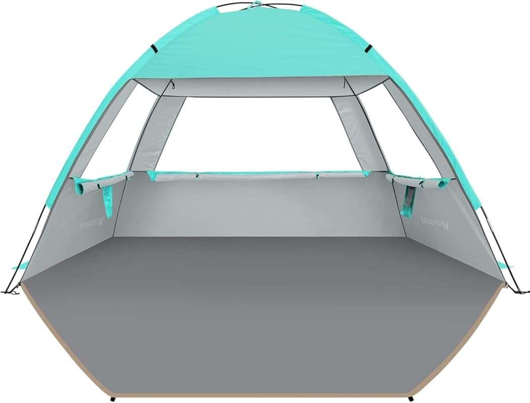 Venustas Beach Tent Sun Shelter for 3-8 People: UPF 50+ UV Protection,
