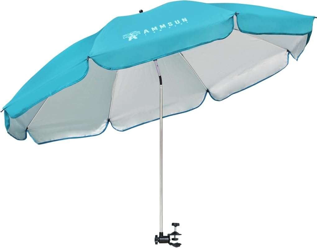 AMMSUN XL Chair Umbrella with Universal Clamp Adjustable 47 inches and