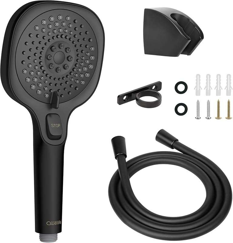 RV Shower Head with Hose and On Off Switch: 3-Spray Water Saving High 