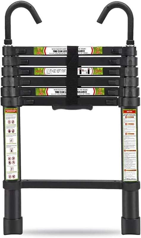 Telescopic Ladder, 6.5FT RIKADE Aluminum Telescoping Ladder with Non-S