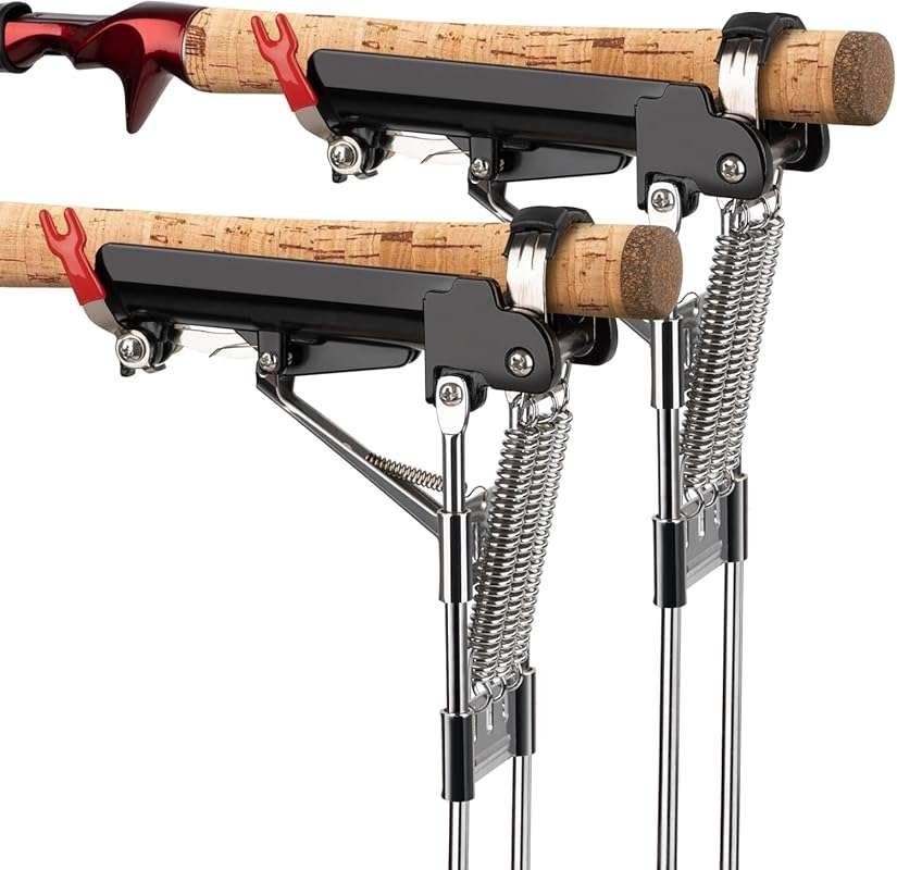 QualyQualy 2-Pack Fishing Rod Holders: High Sensitivity Automatic Meta
