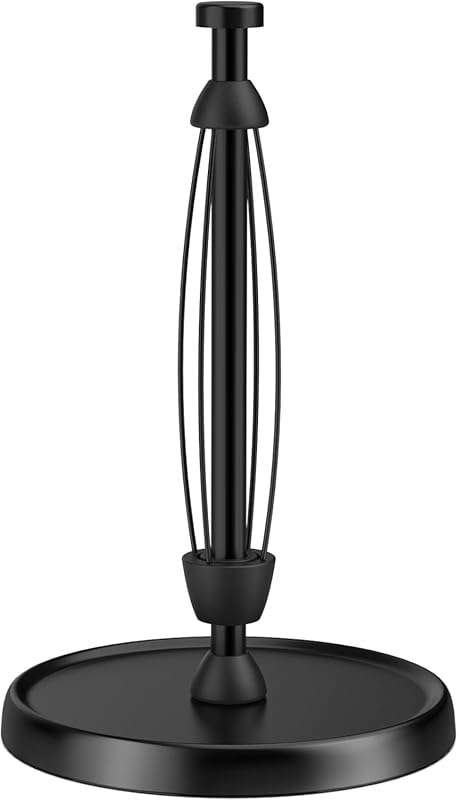 Paper Towel Holder Countertop, One-Handed Tear, Stainless Steel, Weigh