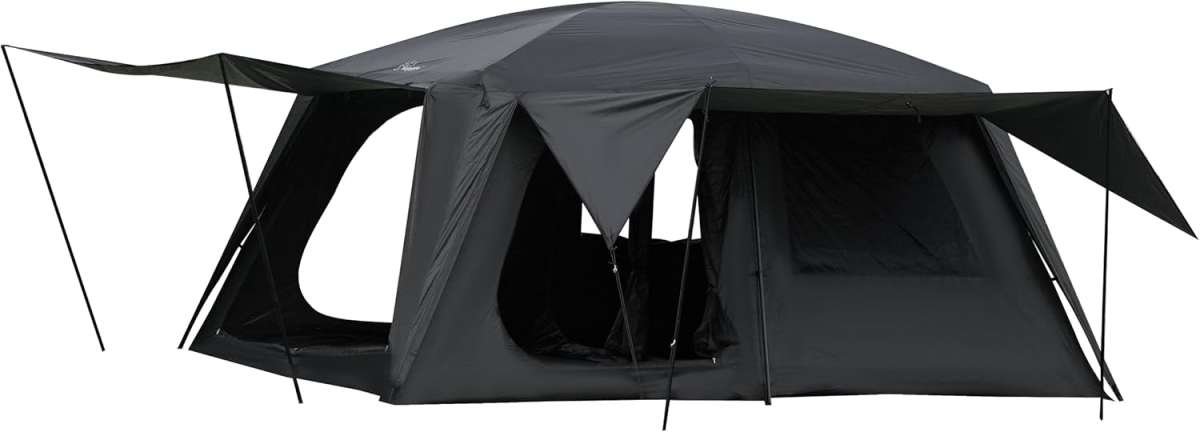 Vidalido 8-10 Person Family Camping Tent: Double Layer Waterproof Cabi