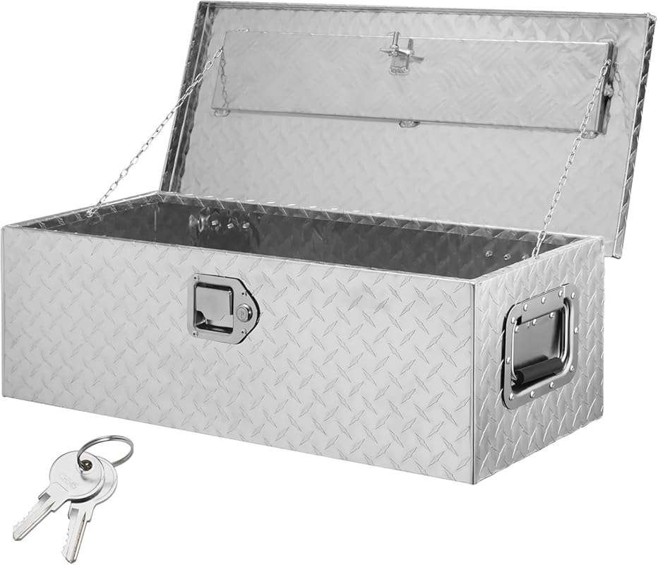 VEVOR Heavy Duty Aluminum Truck Bed Tool Box with Side Handle, Lock & 