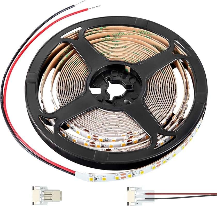 RV Flexible 12V Dimmable LED Strip Light 16.4ft, 600 LEDs, 3000K for C