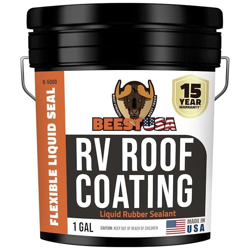 BEEST 1 Gallon White RV Roof Coating - Solar Reflective, Waterproof El