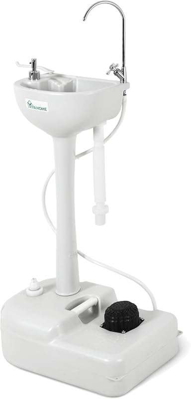 YITAHOME Portable Camping Hand Washing Station with 17L Basin, Rolling