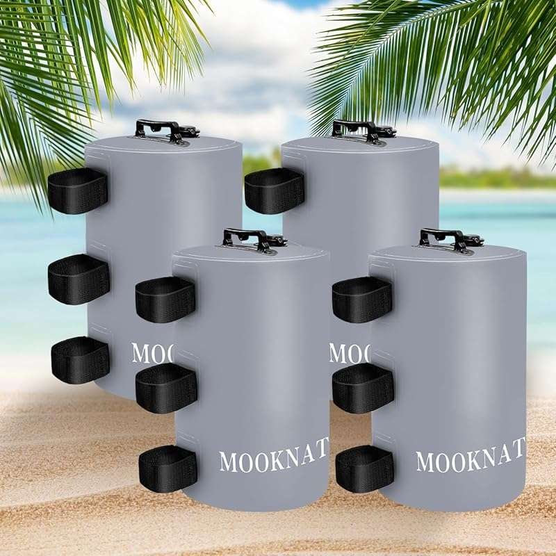 Heavy Duty 88LBS Canopy Water Weights, 4 Pack Gray Bags for Pop Up Ten
