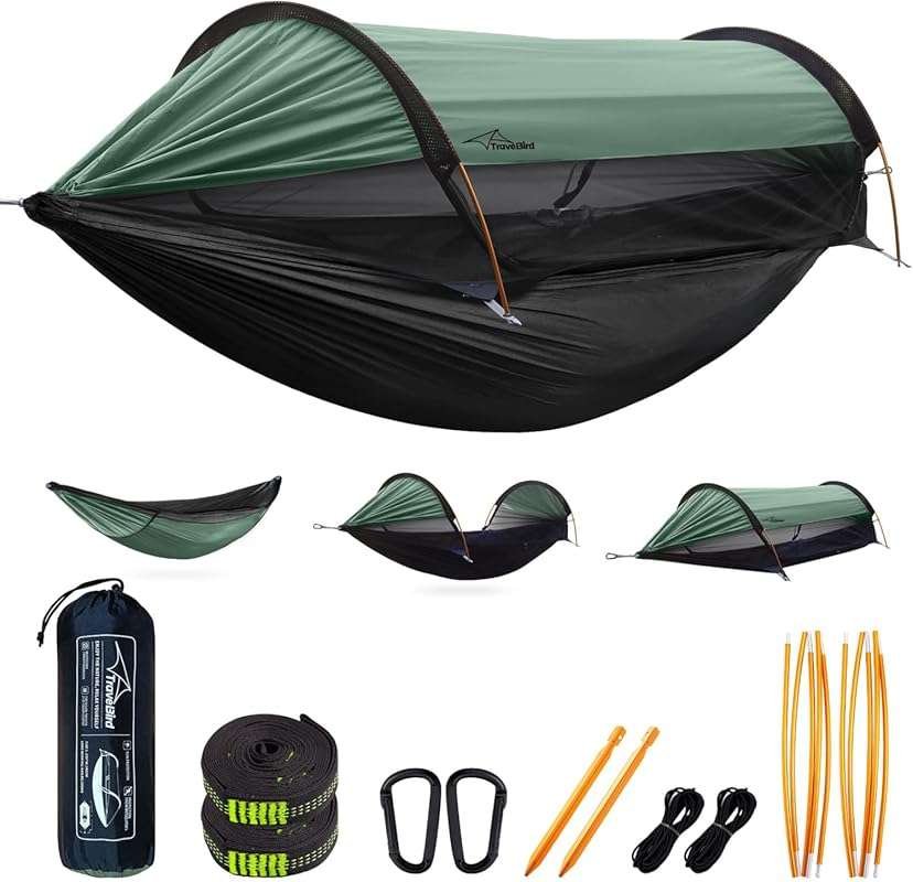 Extra Large 2 Person Camping Hammock Tent with Mosquito Net & Sunshade