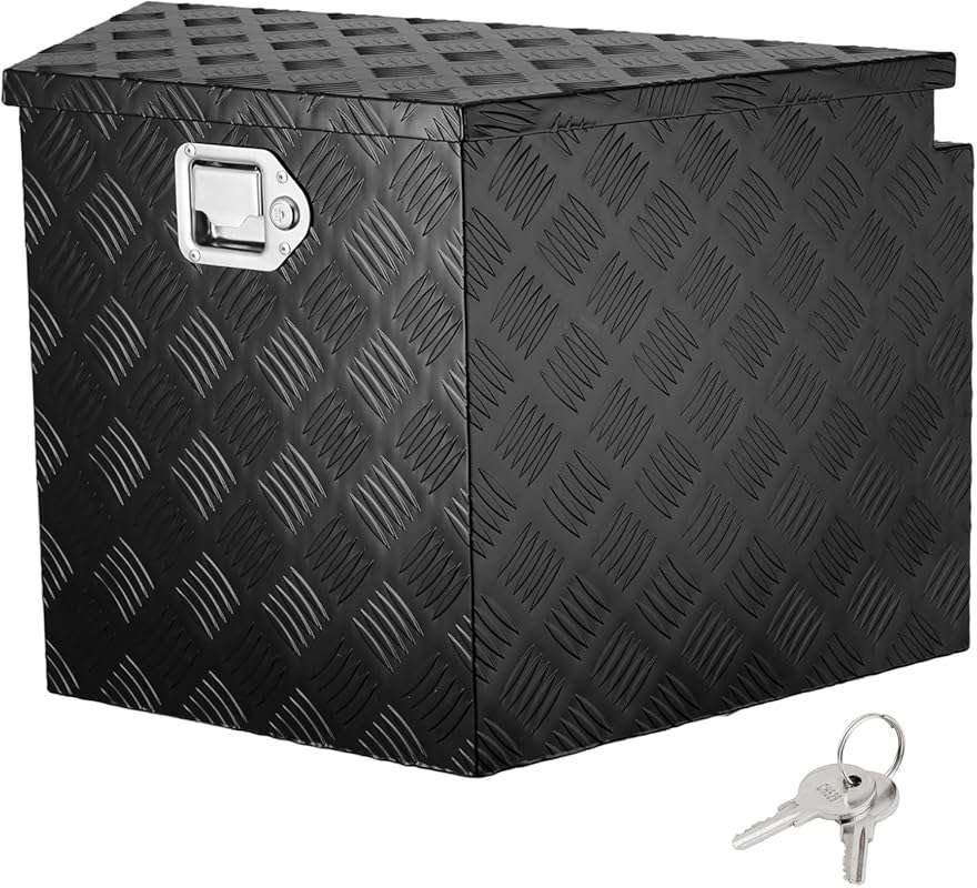 VEVOR Heavy Duty Black Aluminum Trailer Tongue Box Storage Organizer w