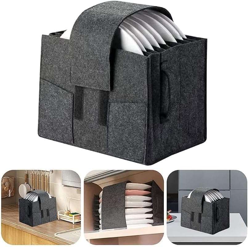 Felt Plate Holder for Caravan & Motorhome Cupboard Storage - Camping D
