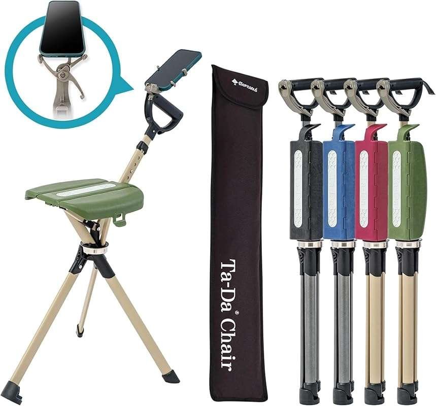 STEP2GOLD Ta-Da Chair Series 2 PRO: Lightweight Trekking Pole with Fol