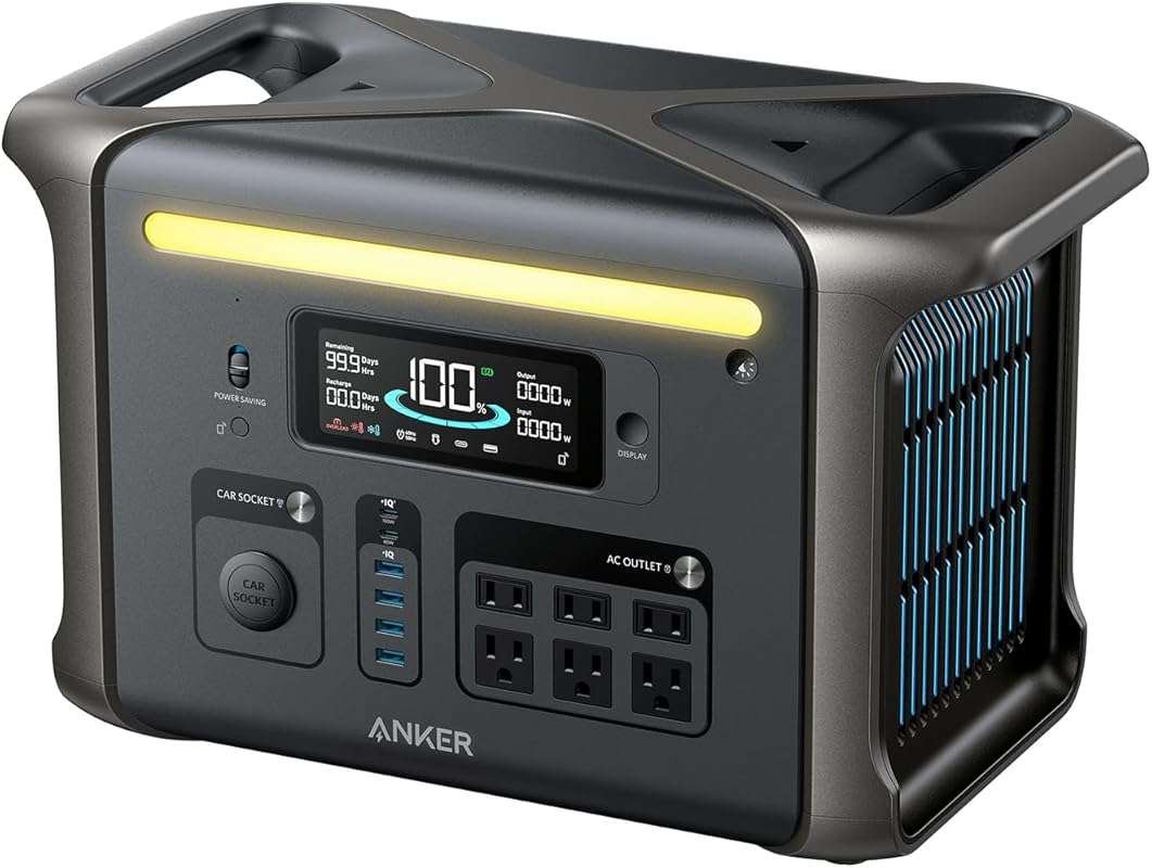 Anker SOLIX F1500: 1536Wh LiFePO4 Portable Power Station, 1800W Solar 