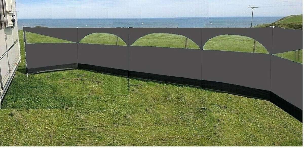5-Panel Windbreaker Wind Privacy Screen Blocker for Garden, Beach, Cam