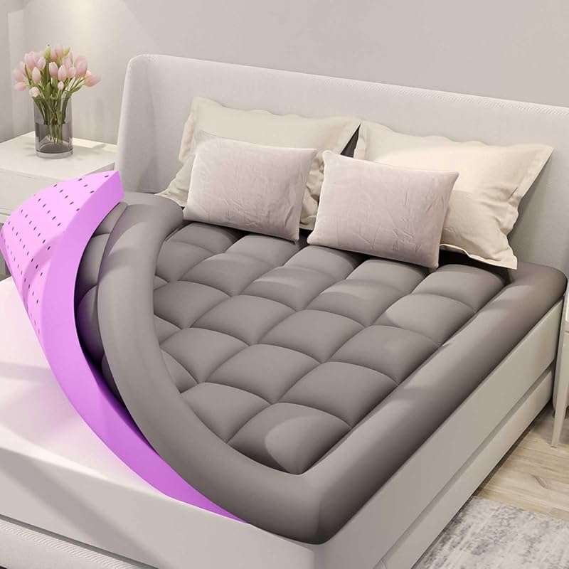 BDEUS Dual Layer Memory Foam Mattress Topper for Comfortable Floor Sle