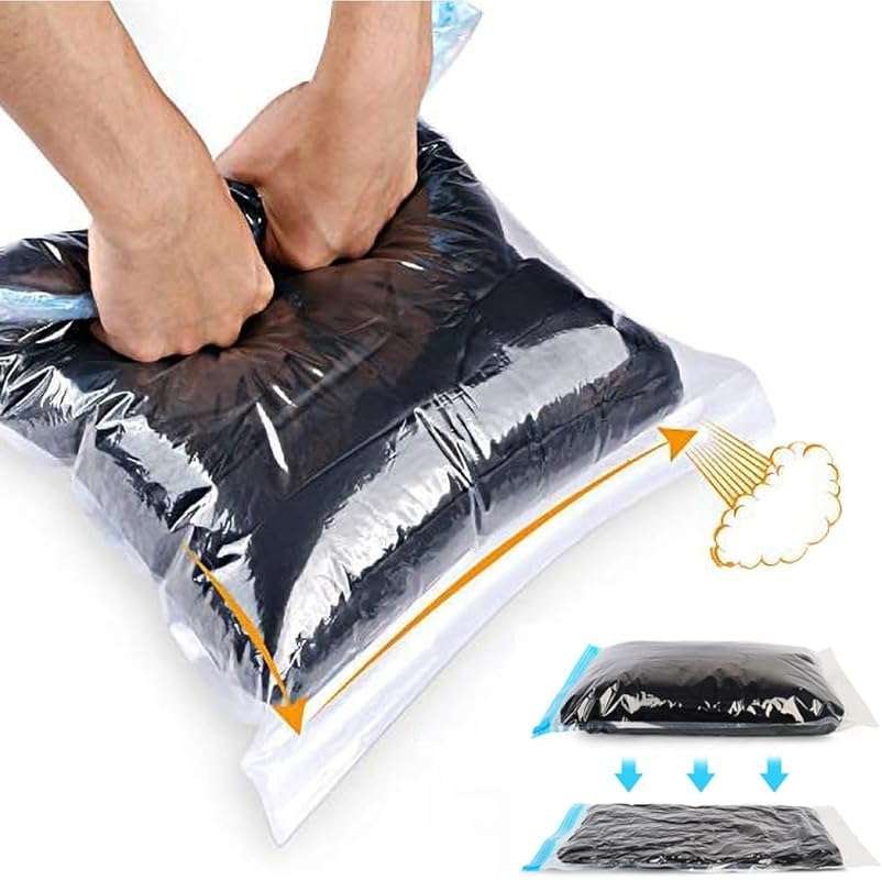 12 Pack Compression Bags for Travel – Space Saver Storage without Vacu