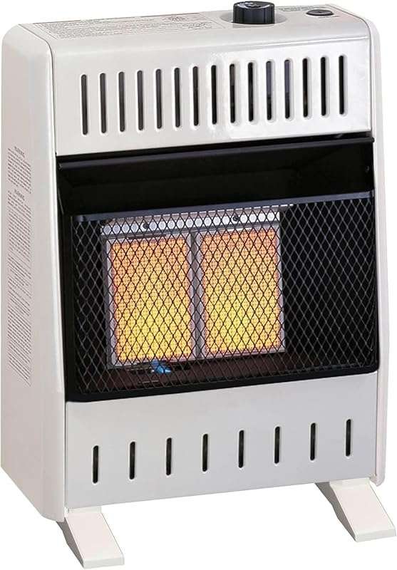 ProCom 10,000 BTU Propane Ventless Infrared Plaque Heater with T-Stat Control and Base Feet